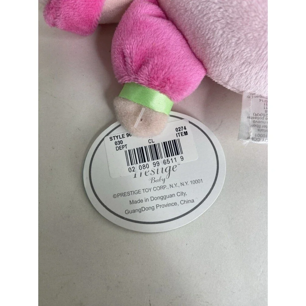 Prestige Baby Doll Lovey My First Easter Bunny Ears Pink Blonde Toy Rattle Plush